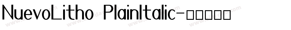 NuevoLitho PlainItalic字体转换